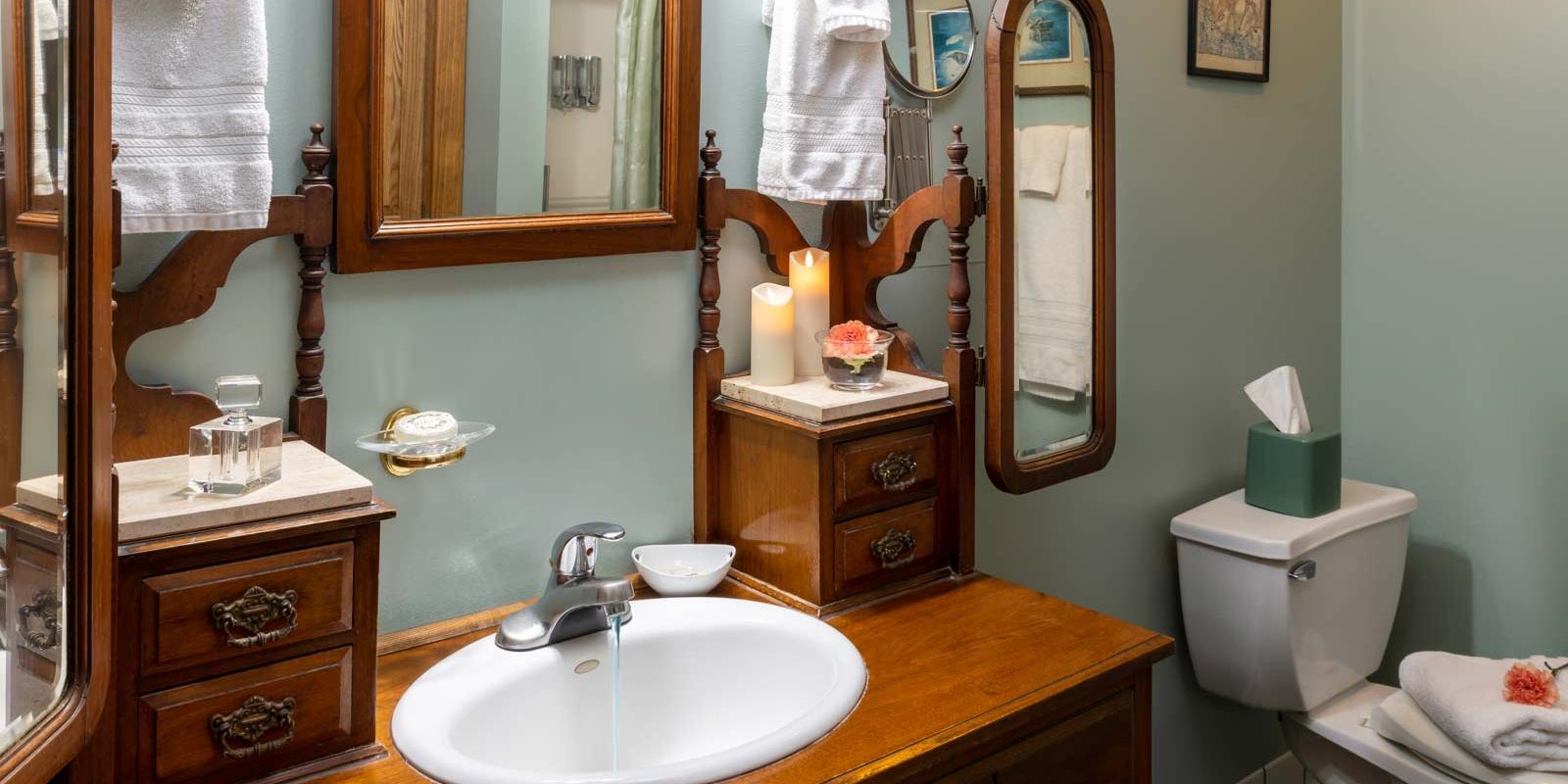 Private Bath The Angel Rose Suite at Best Rated Eureka Springs Hotel The Angel a